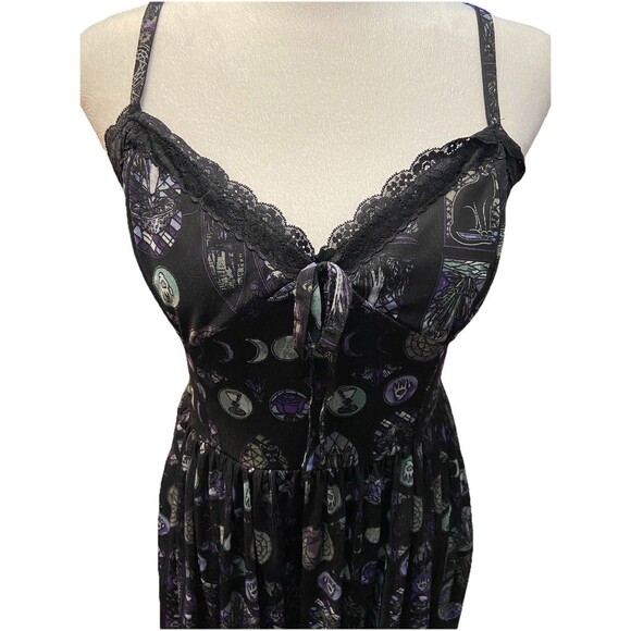 Hot Topic Cosmic Aura Sz MD Stained Glass Mesh Dress Whimsygoth Witch Sleeveless - Picture 2 of 16